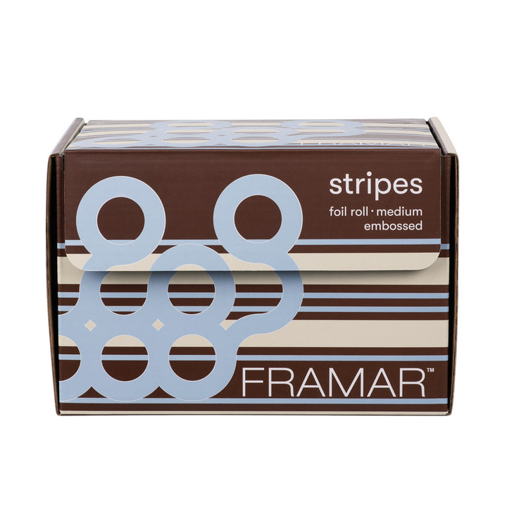 FRAMAR Embossed Roll - Blue Chocolate Stripes (97,5 m)