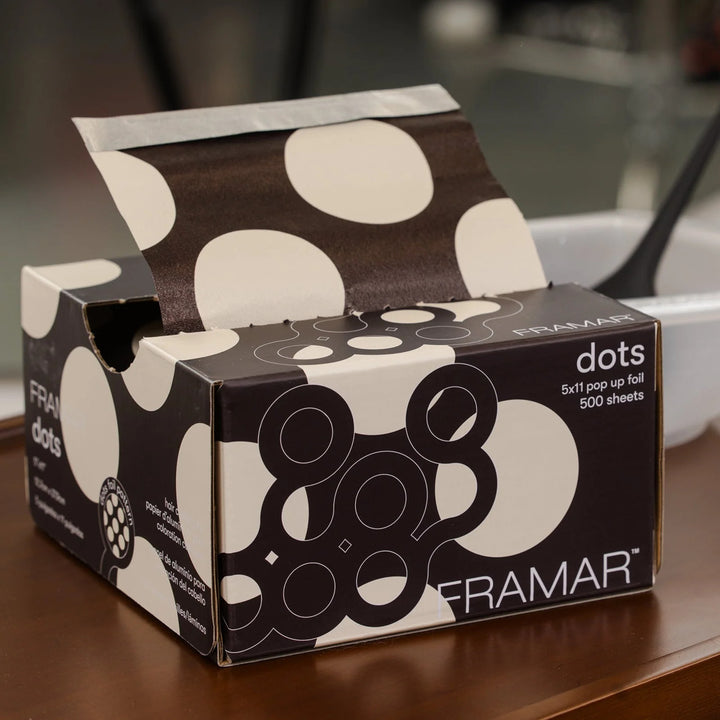 FRAMAR 5x11 Pop Up Foil - Big Brown Dots (500 kpl)